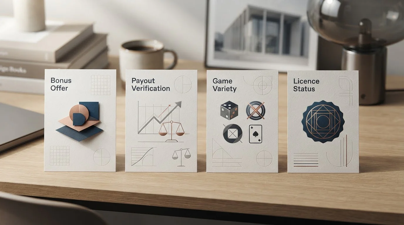 Abstrakte Illustration eines analytischen Wonaco Casino Faktenchecks für Deutschland